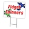 Signmission Fidget Spinner Yard Sign & Stake outdoor plastic coroplast window, C-1824 Fidget Spinner C-1824 Fidget Spinner - alternate 1